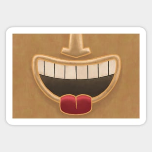 Caramel Tiki Smile Mask! (Red Tongue Version) Sticker